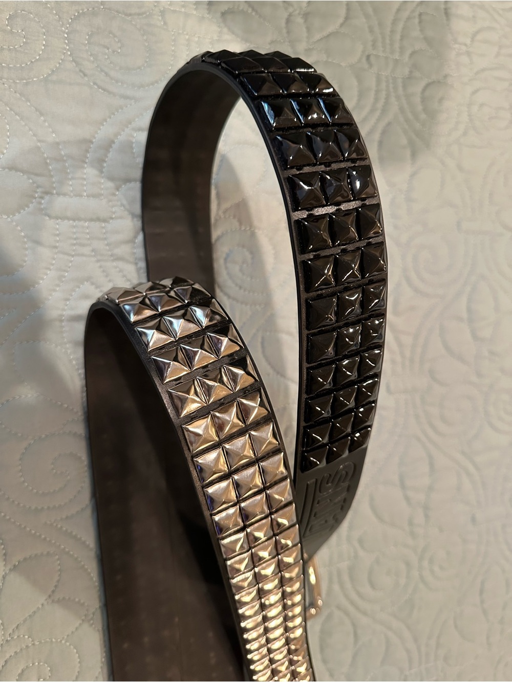 Vans Black Leather Belts with Pyramid Studs (Set of 2) - Picture 12 of 13